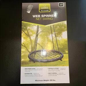 NEW Web Spinner Net Swing 24” Tree Swing Outdoor Play Heavy Duty 220lb Sorbus